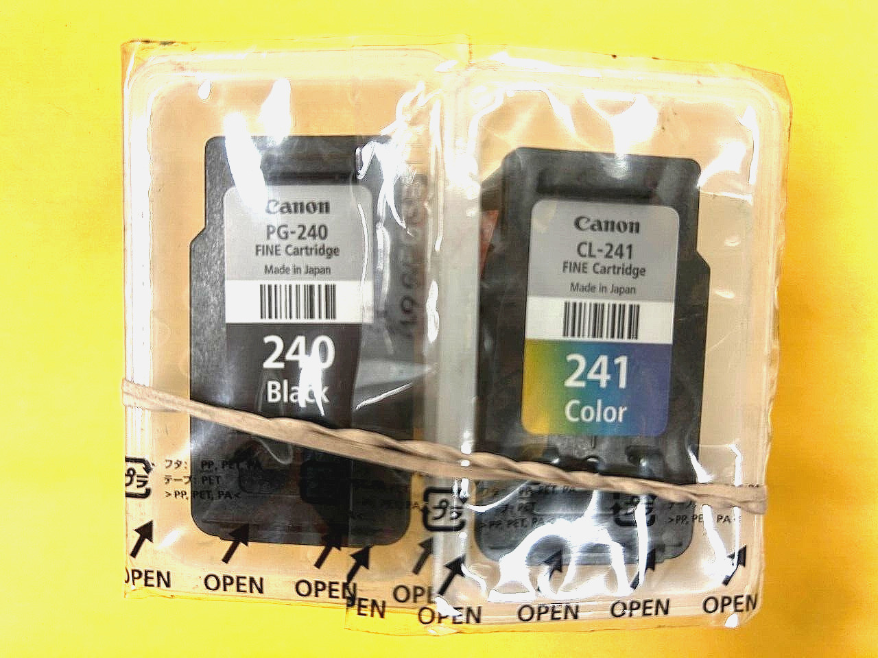 Genuine OEM Canon PG-240 Black & CL-241 Color Ink Bulk Packaging 