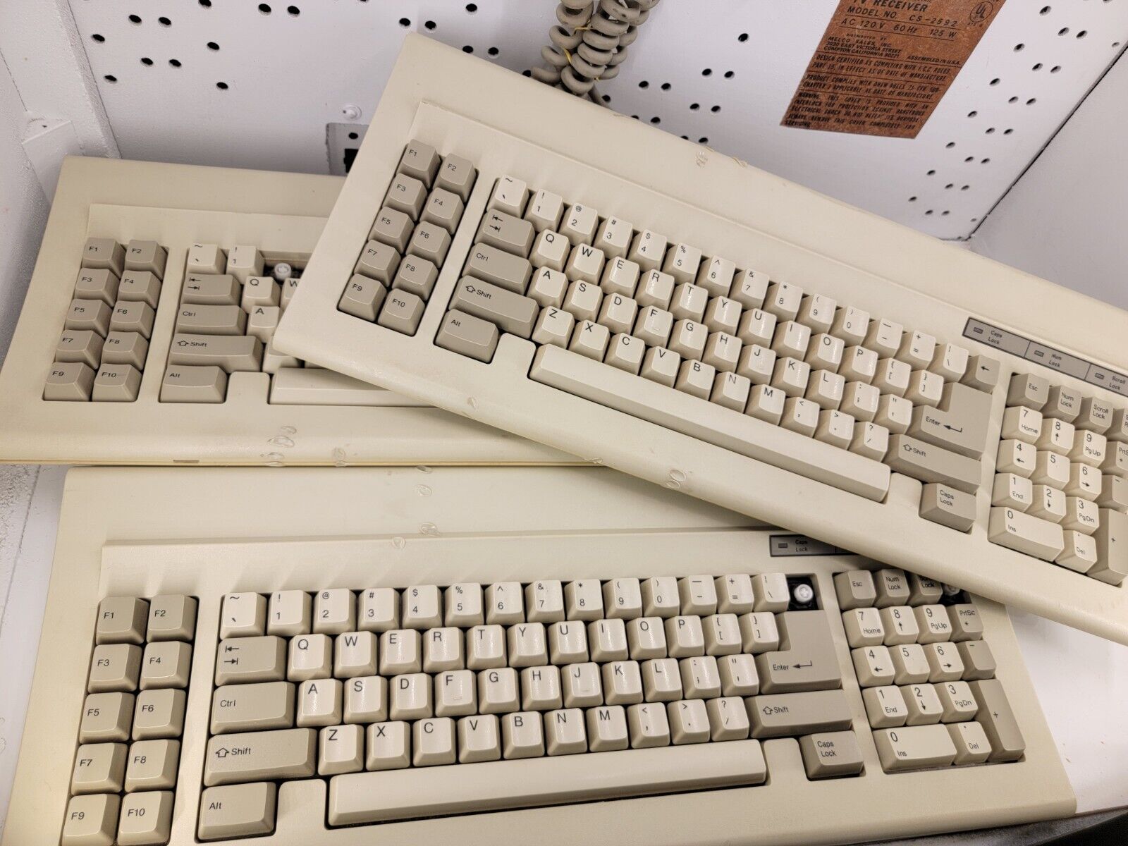 LOT OF THREE Chicony Mechanical AT Keyboard E8H5 KB-5160AT - Sold Together AS-IS