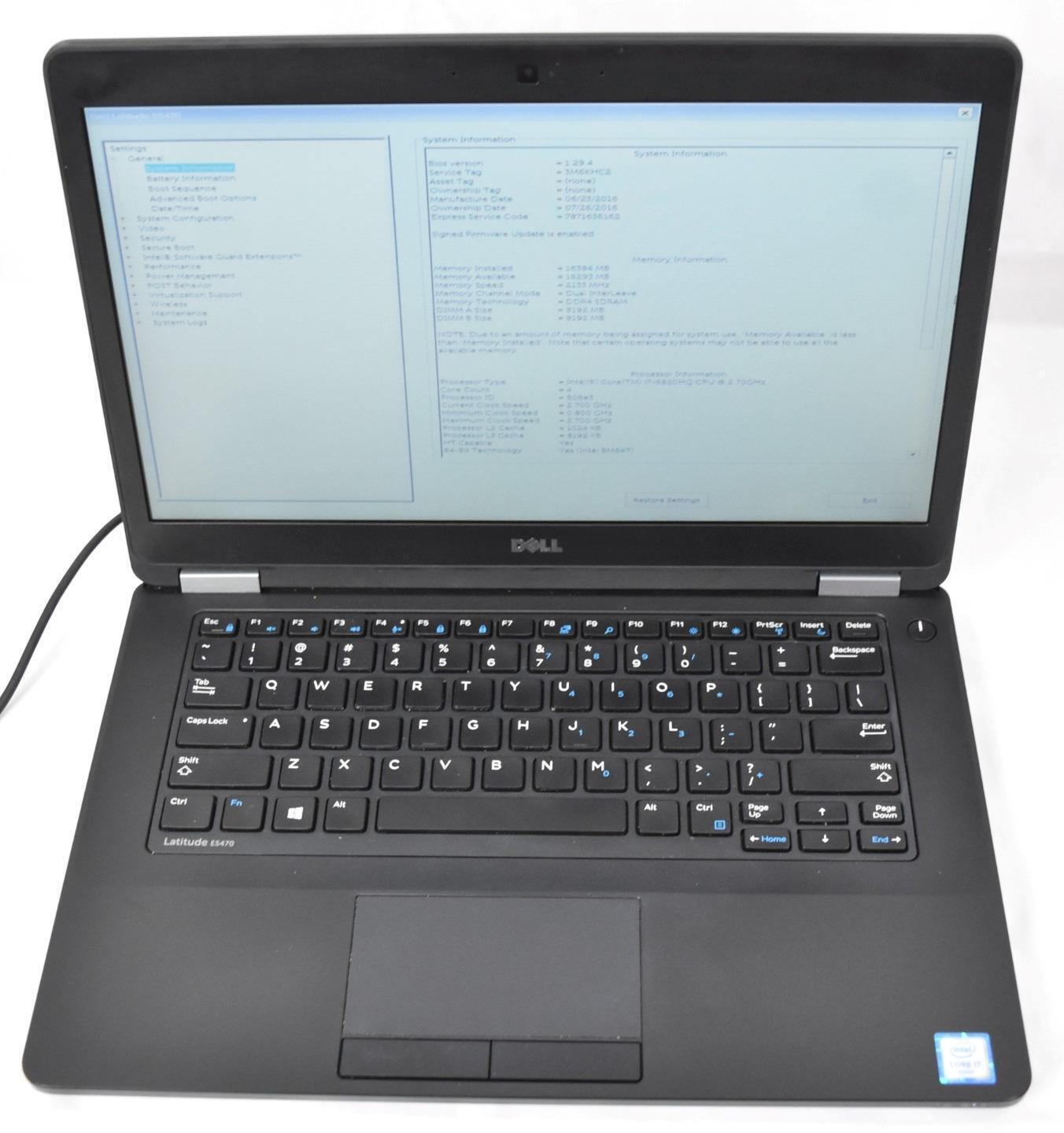 Dell Latitude E5470 Laptop i7-6820HQ 2.7GHz 16GB 500GB HD No OS 14