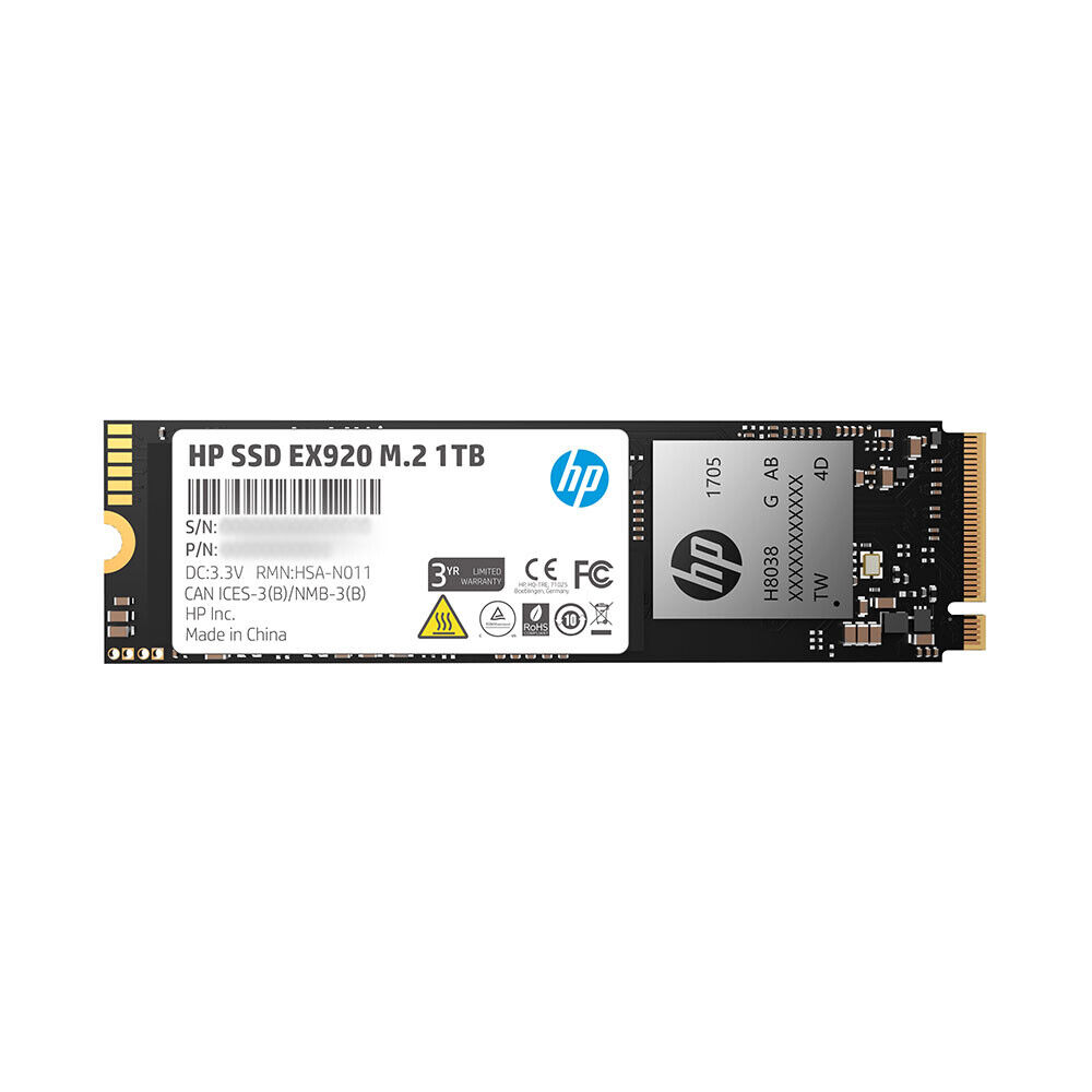 HP SSD EX920 M.2 1TB PCIe 3.0 x4 NVMe 3D TLC NAND Internal 2YY47AA#ABC
