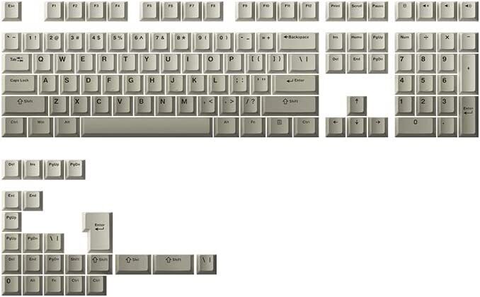 Akko Keycaps for Mechanical Keyboards, Warm Gray Cherry Profile PBT Keycap Set