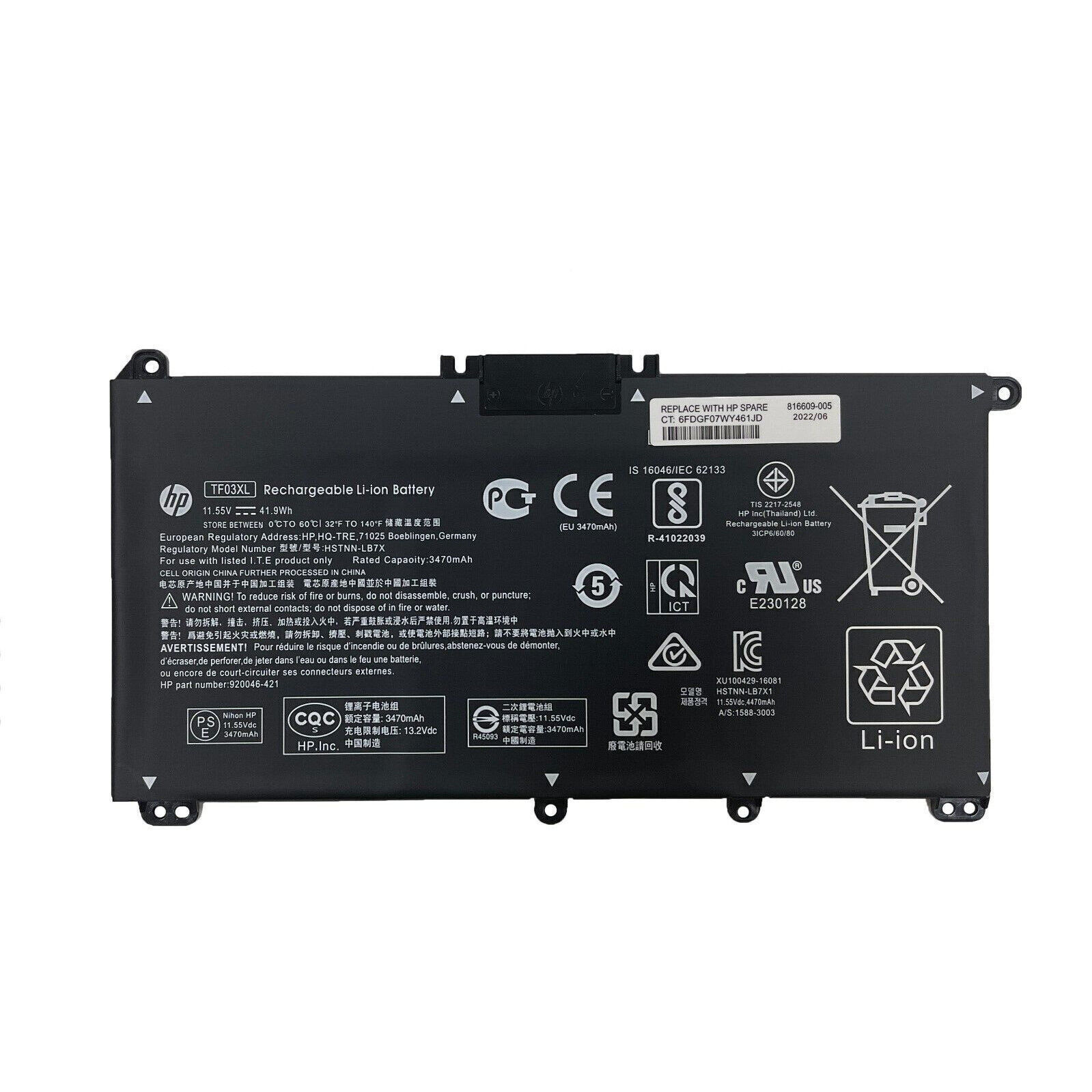 Genuine TF03XL Battery For HP Pavilion 14-BK 14-BF 15-CC 15-CD 14-CD 14-BK 17-AR