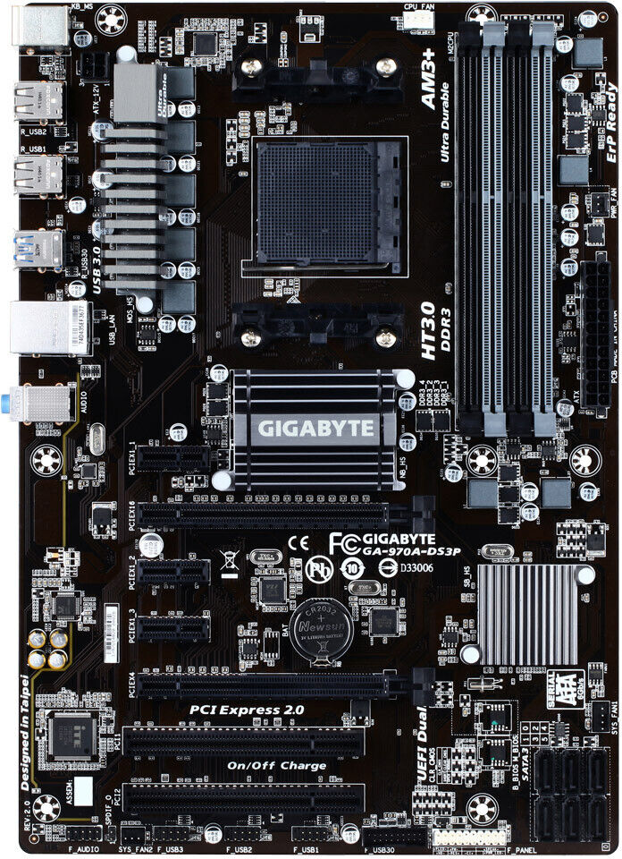 FOR Gigabyte GA-970A-DS3P Rev. 2.0 Motherboard Tested 100% 970 AM3 AM3+ DDR3 32G