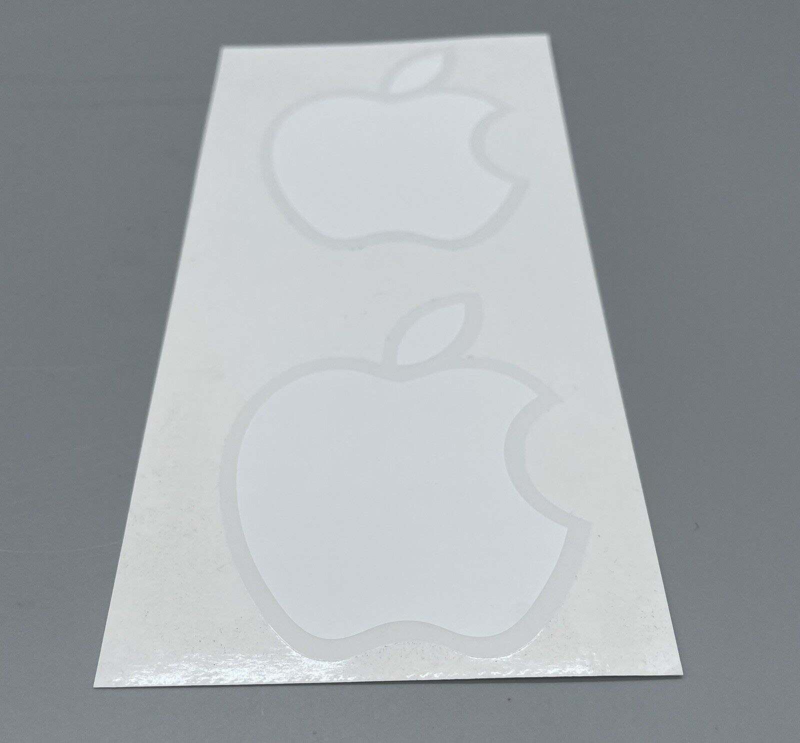 NEW White Apple Logo Sticker Decal - Genuine OEM - Includes 2 Stickers - Medium