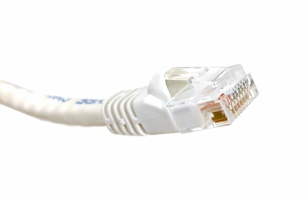 50 PACK LOT 7FT CAT6 Ethernet Patch Cable White RJ45 550Mhz UTP 2M