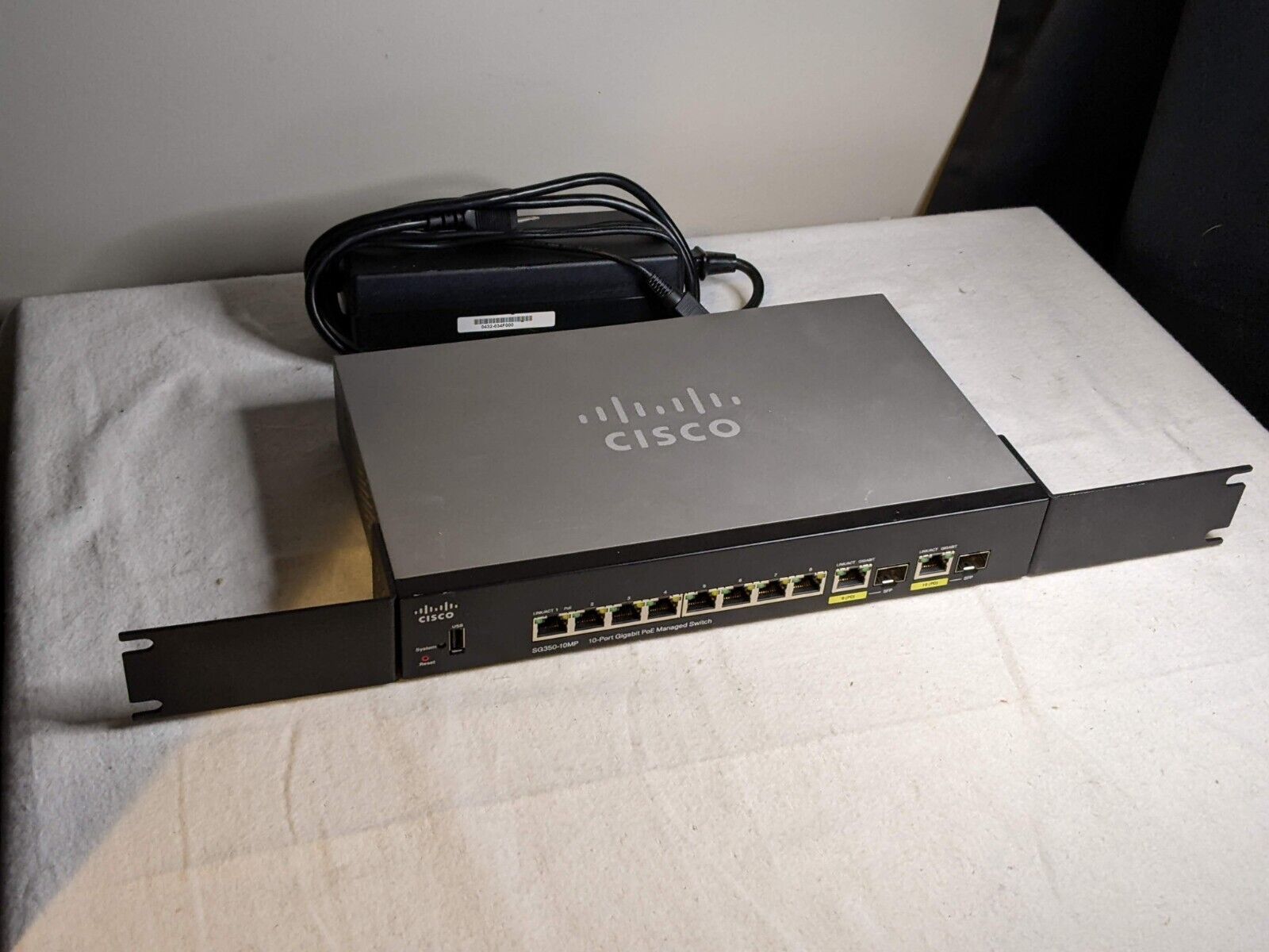 Cisco Systems SG350-10MP / 10-Port Gigabit PoE Managed Switch + OEM Power Supply