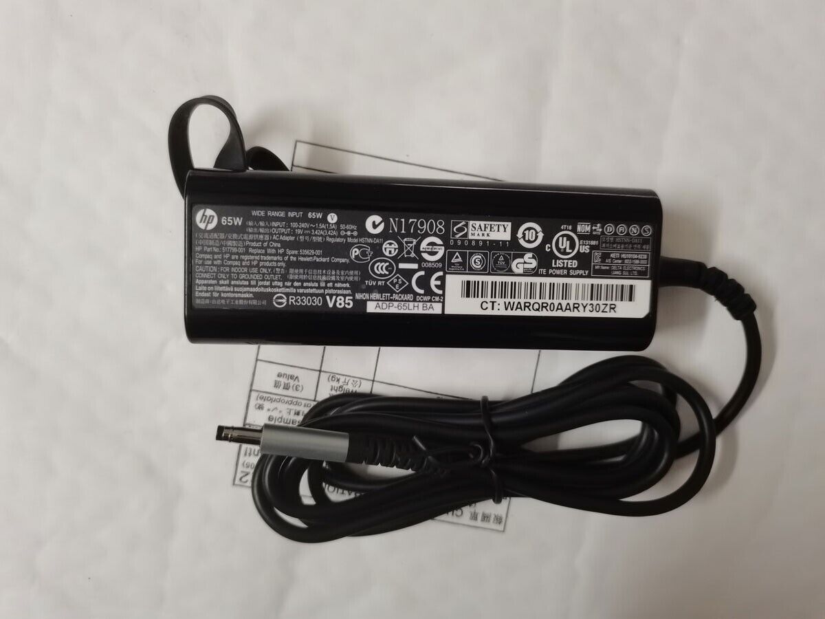 Genuine 517799-001 535629-001 ADP-65LH BA For HP 19V 3.42A 65W 4.0*1.7mm adapter