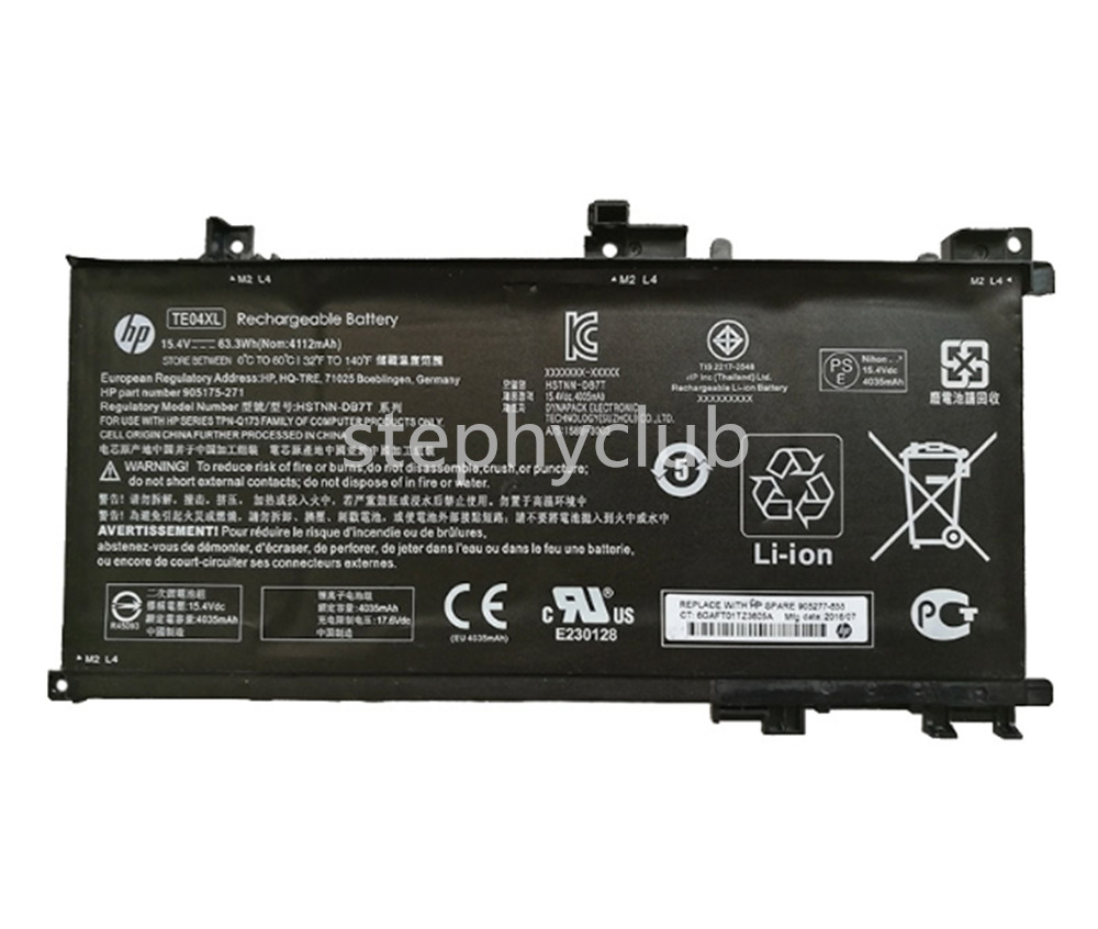 New 15.4V 63.3Wh Genuine TE04XL Battery for HP BC219TX 905277-555 TE03XL Series