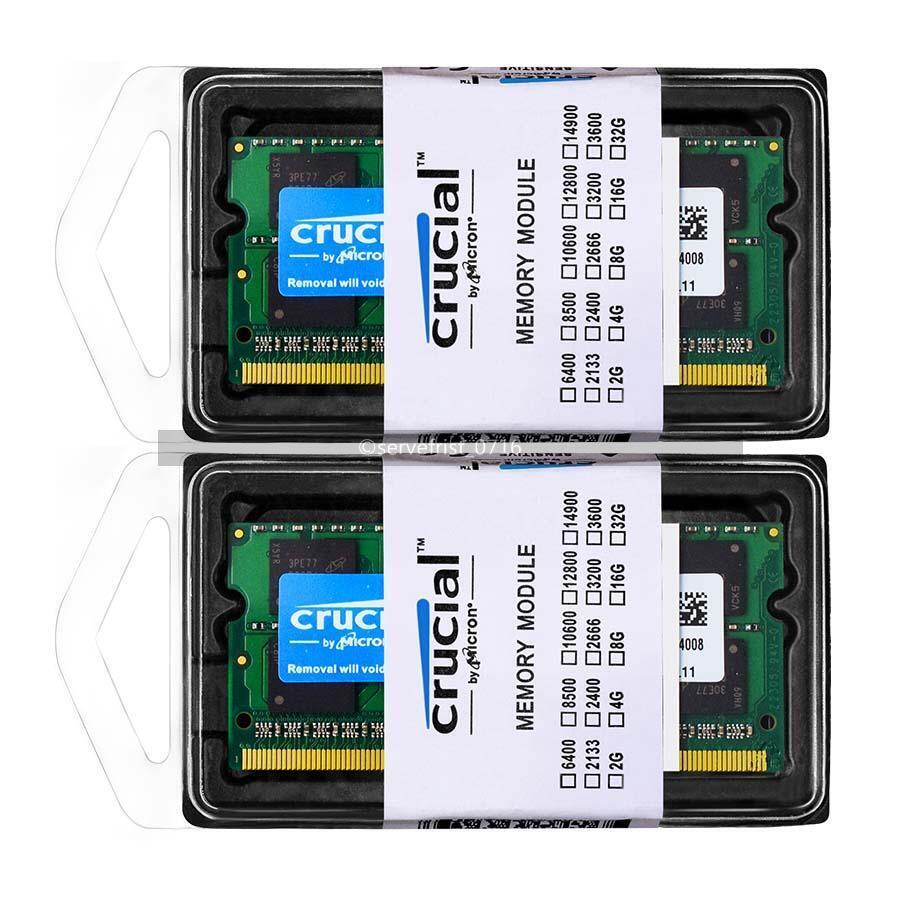 Crucial  PC3L-12800S 16GB 2x8GB DDR3L 1600 MHz 2RX8 SO-DIMM Laptop Memory 1.35V