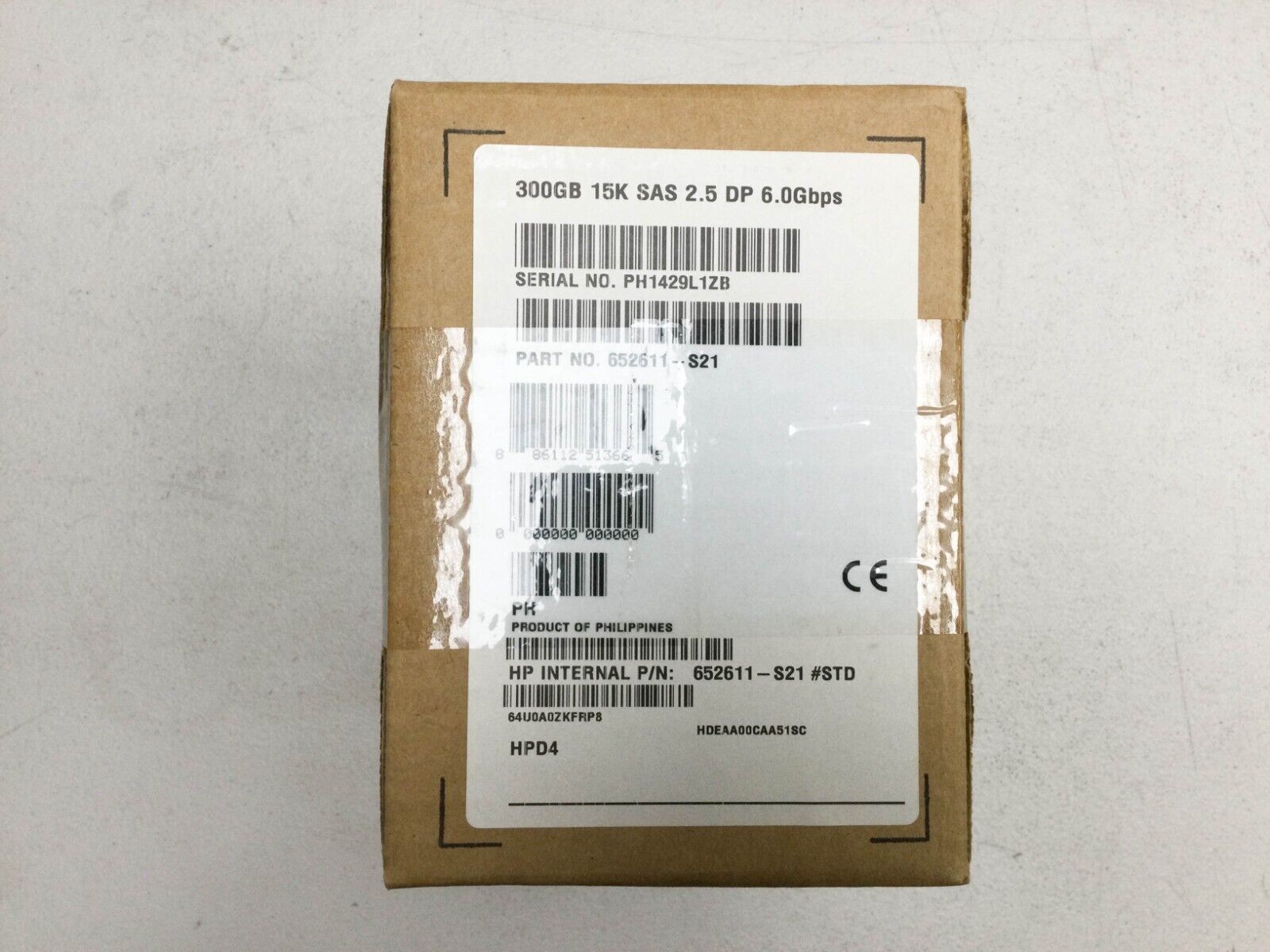 652611-B21 HP 300GB 6G SAS 15K 2.5in SC ENT HDD 653960-001 New Sealed