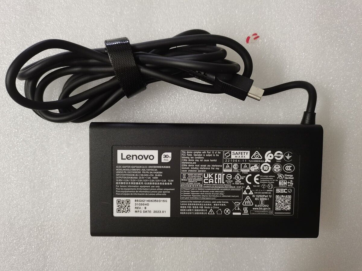 Genuine Lenovo 2023 Laptops 140W 20V 7A USB-C Charger ADL140YDC3A 5A11K06364