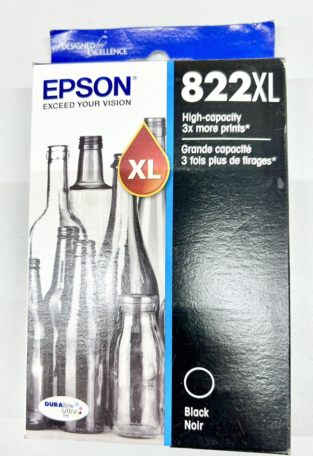 Genuine Epson 822XL Black High Yield Ink Cartridge T822XL120 Exp 2026 H