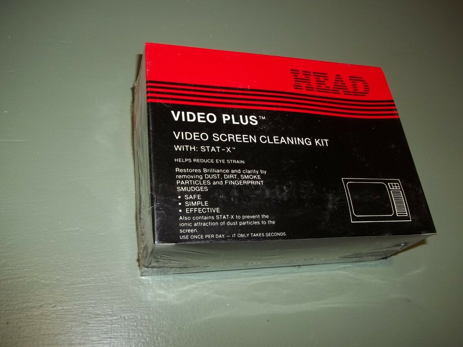 New VIDEO PLUS by HEAD Video Screen Cleaning KIT Computer CRT CLEANER Stat-X