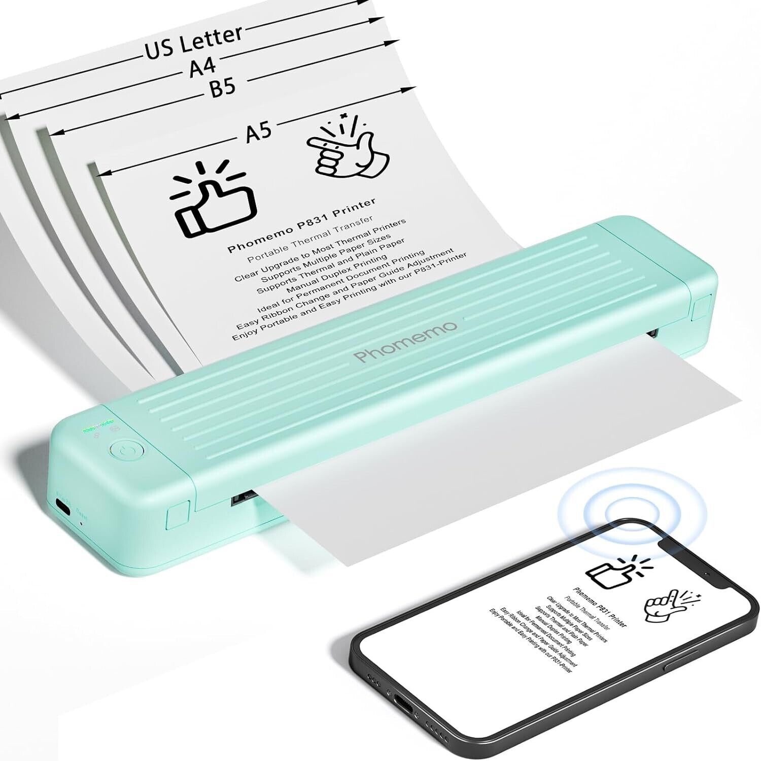 Phomemo Portable Printers Wireless for Travel #3693