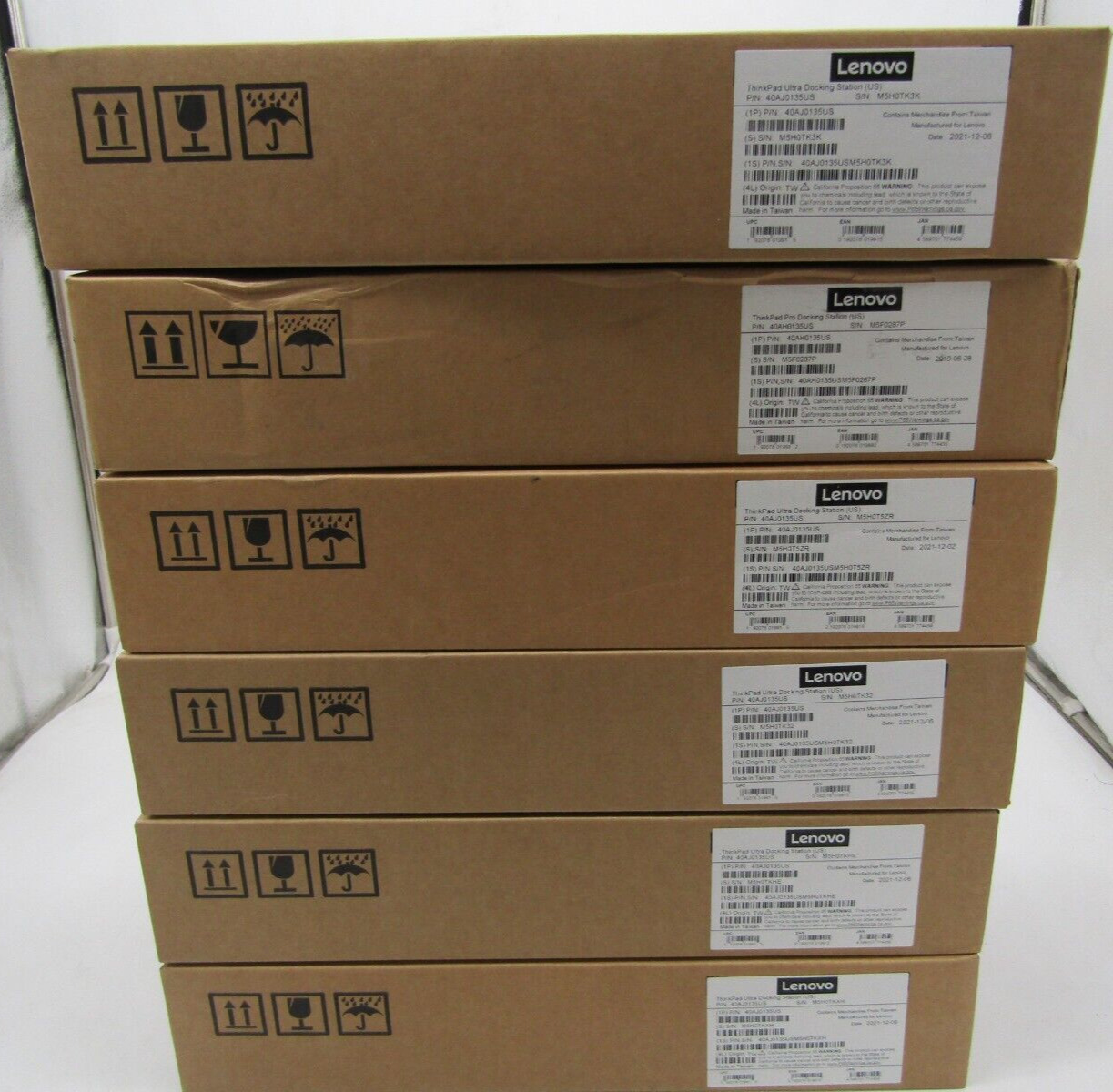 LOT of 6X  Lenovo ThinkPad Ultra Docking Station 40AJ0135US - SEALED