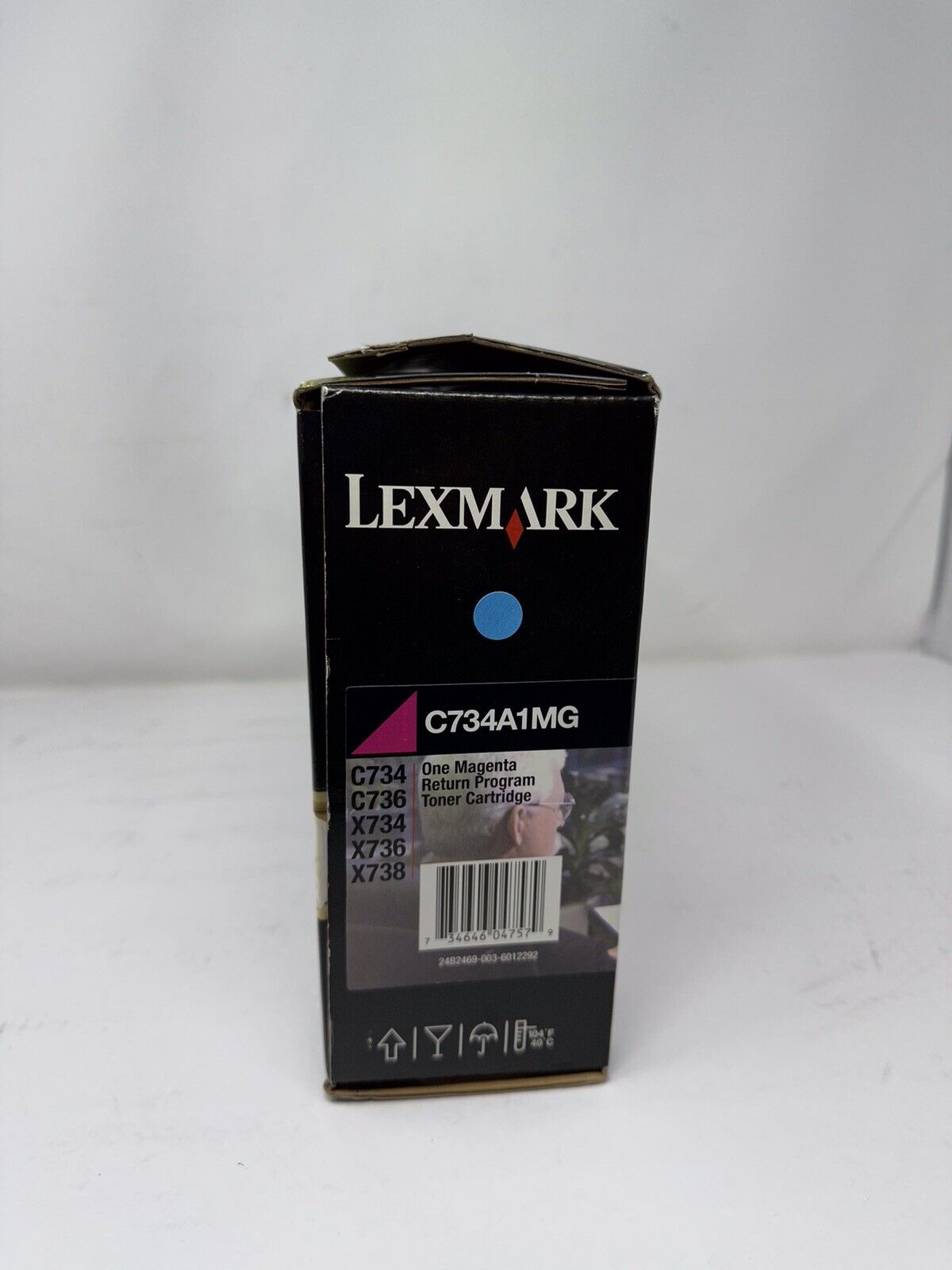 Genuine Lexmark  C734A1MG One Magenta Toner Cartridge Cosmetic Damage New /