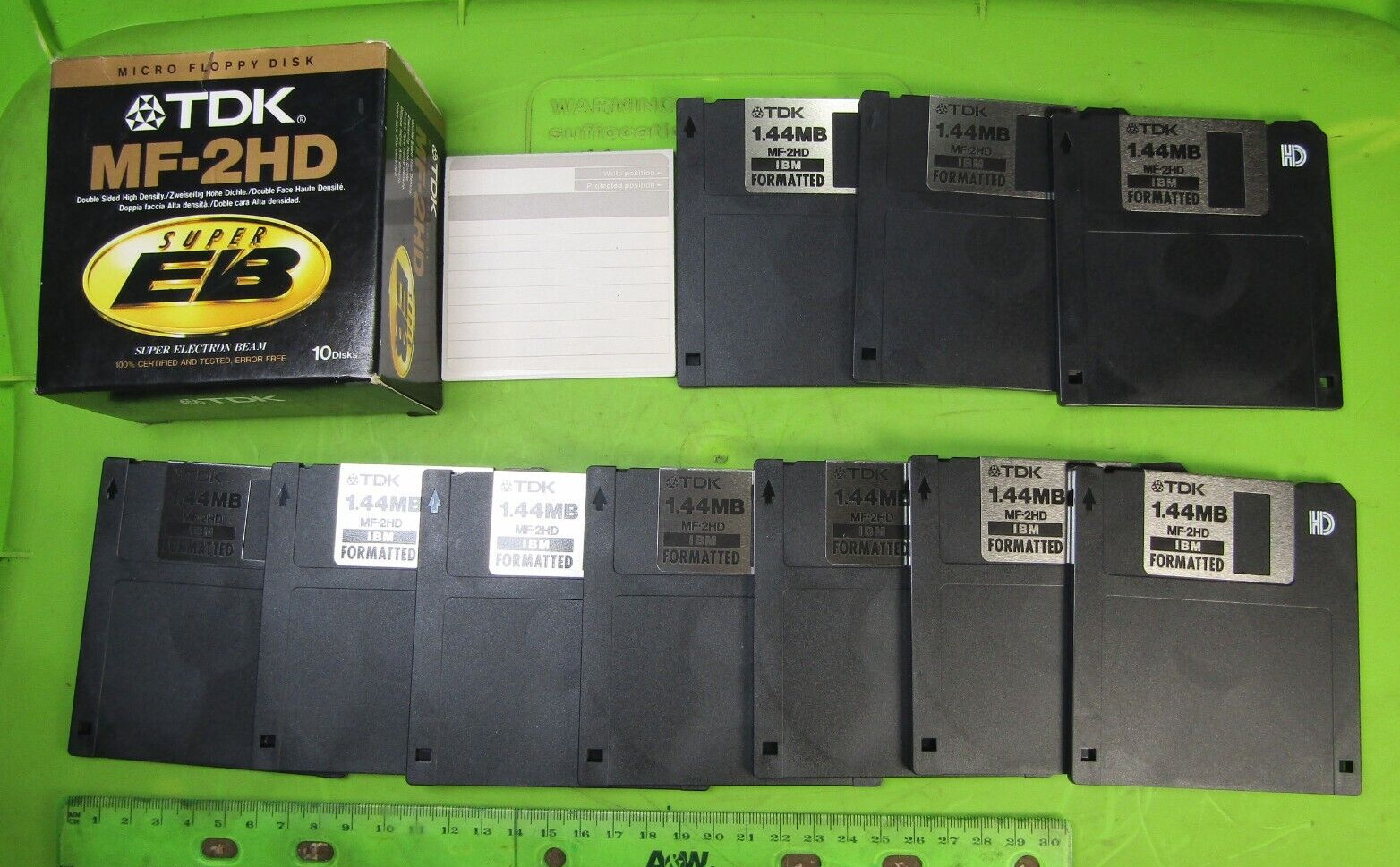 TDK MF-2HD Micro Floppy Disks Storage Double Sided Super EB 1 box of 10 NOS
