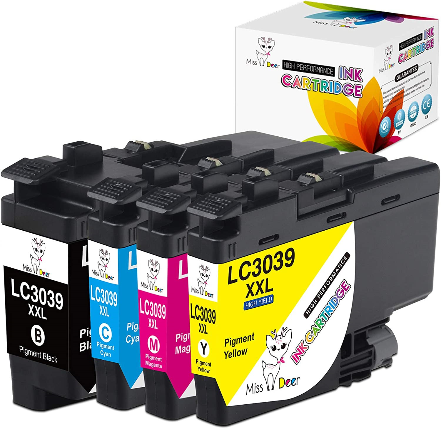 Miss Deer LC3039 LC3039XXL Ink Cartridges Replacement for Brother LC3039 XXL for