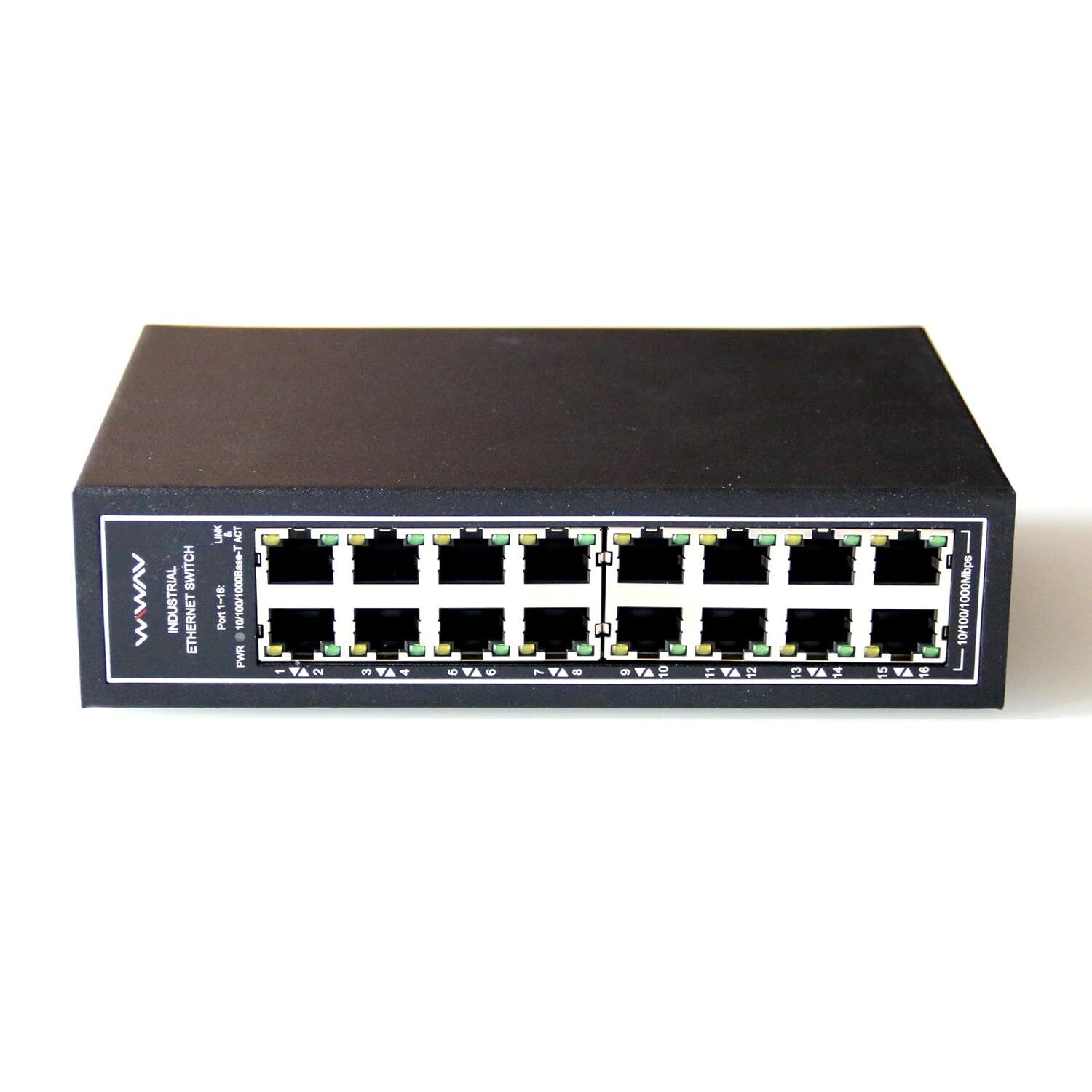 Wdh-16Gt-Dc 10/100/1000Mbps Unmanaged 16-Port Gigabit Industrial Ethernet Swit