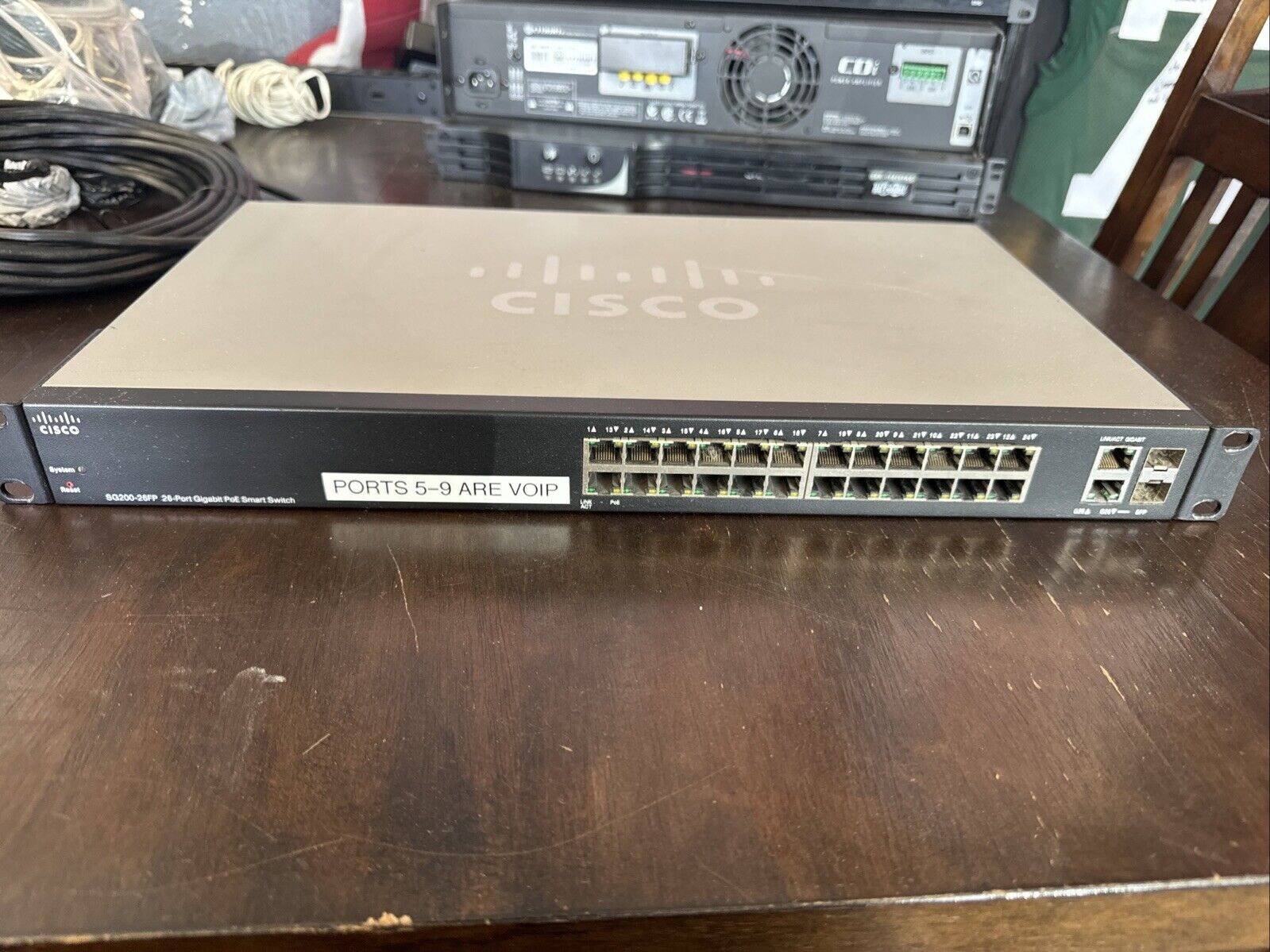 Cisco SF300-24P 24-Port 10/100 PoE Managed Switch with Gigabit Uplinks