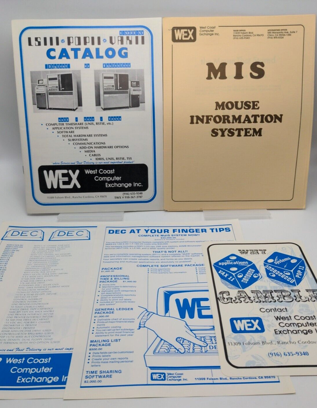 WEX WEST COAST COMPUTER EXCHANGE 1980s Vintage Product Catalog Advertising DEC