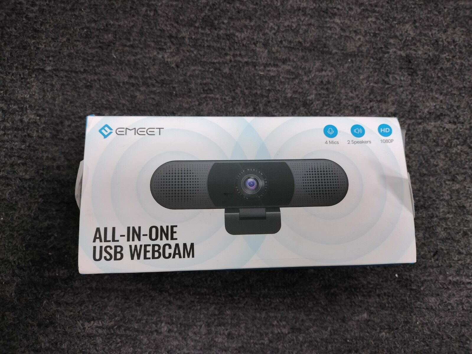 EMeet C980 Pro HD Webcam w/ 4 mics & 2 speakers *OPEN BOX*