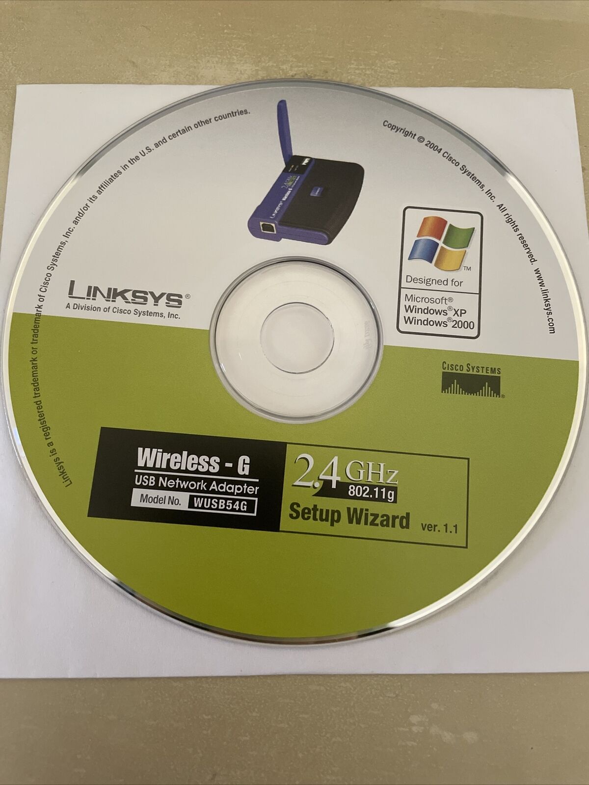 Cisco Linksys WUSB54G Setup CD Version 1.1