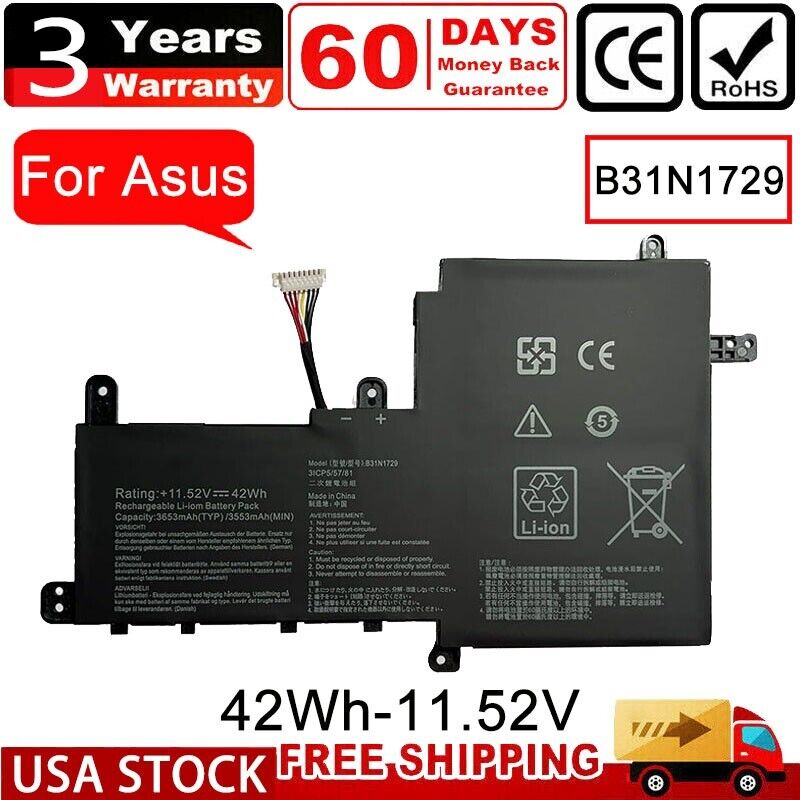 B31N1729 Battery for ASUS VivoBook S15 S530F S530UA S530UN X530FN S530UF 42Wh