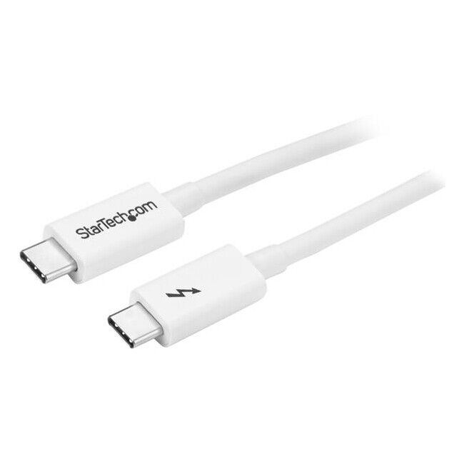 StarTech.com 2m Thunderbolt 3 Cable - 20Gbps - White - Thunderbolt / USB-C /