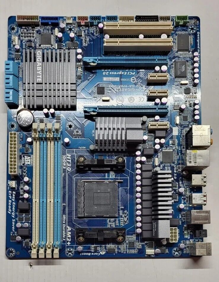 Gigabyte GA-970A-UD3 AMD 970 SATA 6Gb/s USB 3.0 AM3+ Socket ATX Motherboard & HS