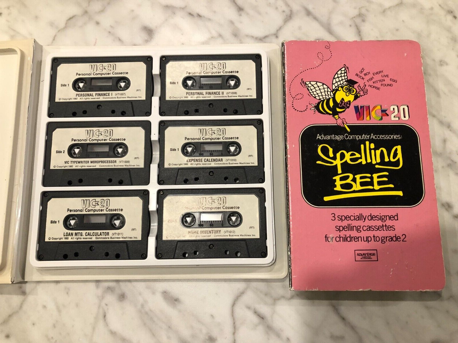 Vic-20 Tapes: Spelling Bee by Advantage, Personal Finance I & II VT1007and more