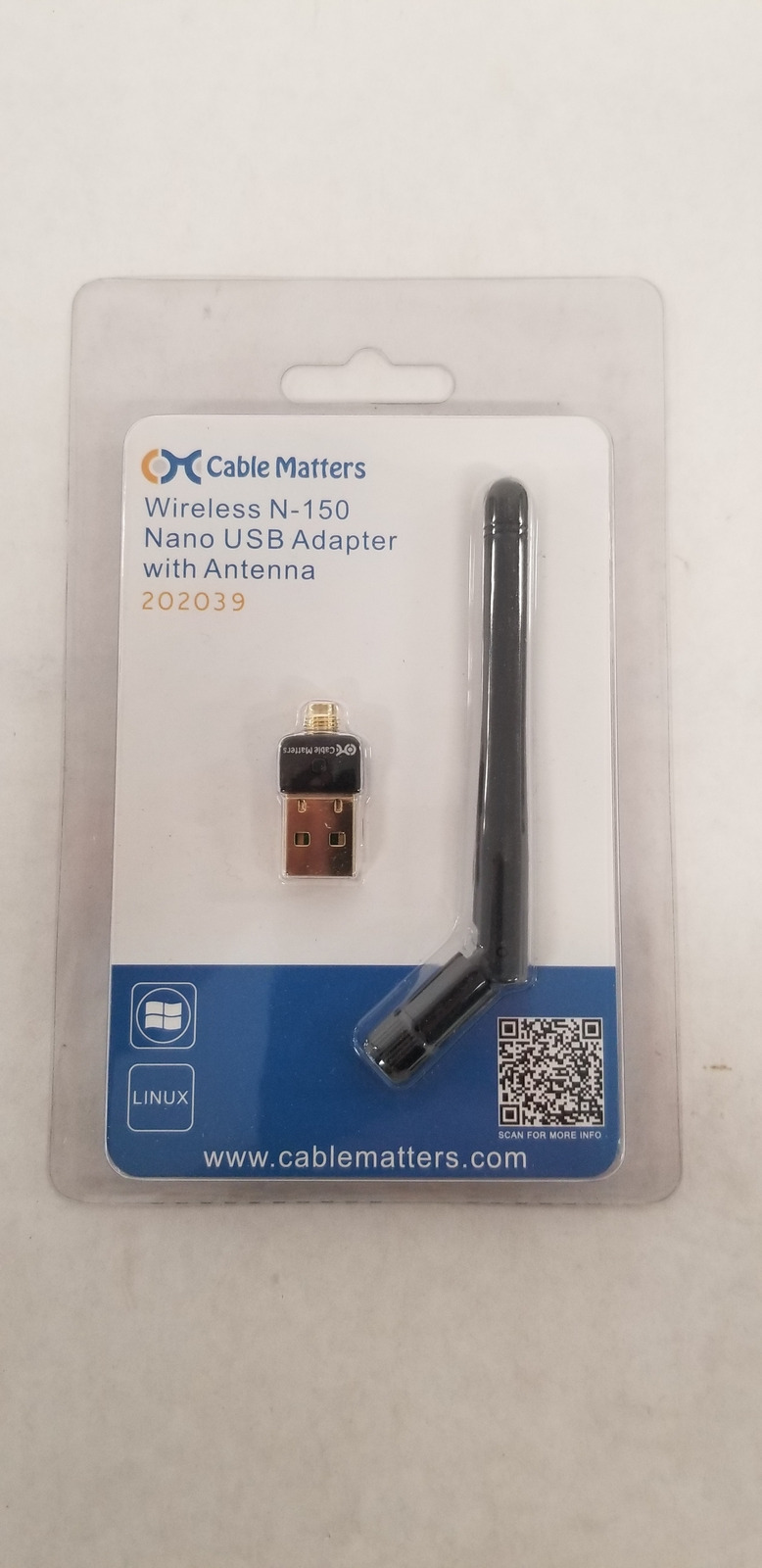 NEW Lot of 17 Cable Matters Wireless N-150 Nano USB Adapter w/Detachable Antenna