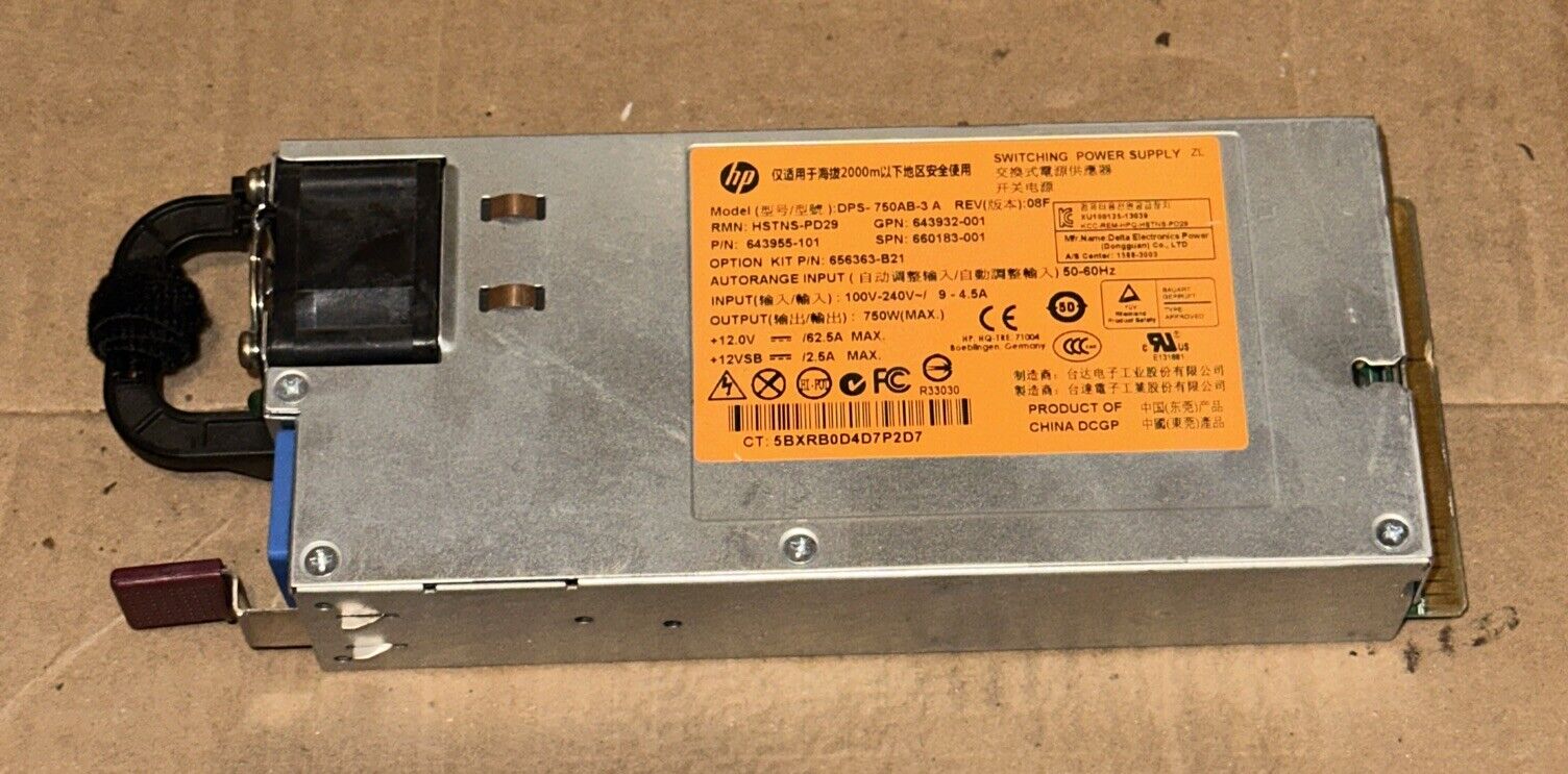 HP DPS-750AB-3 A 750W Switching Power Supply