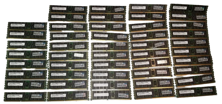 Lot of 48 Micron 16GB 2Rx4 PC3L-10600R MT36KSF2G72PZ Server RAM Memory Used