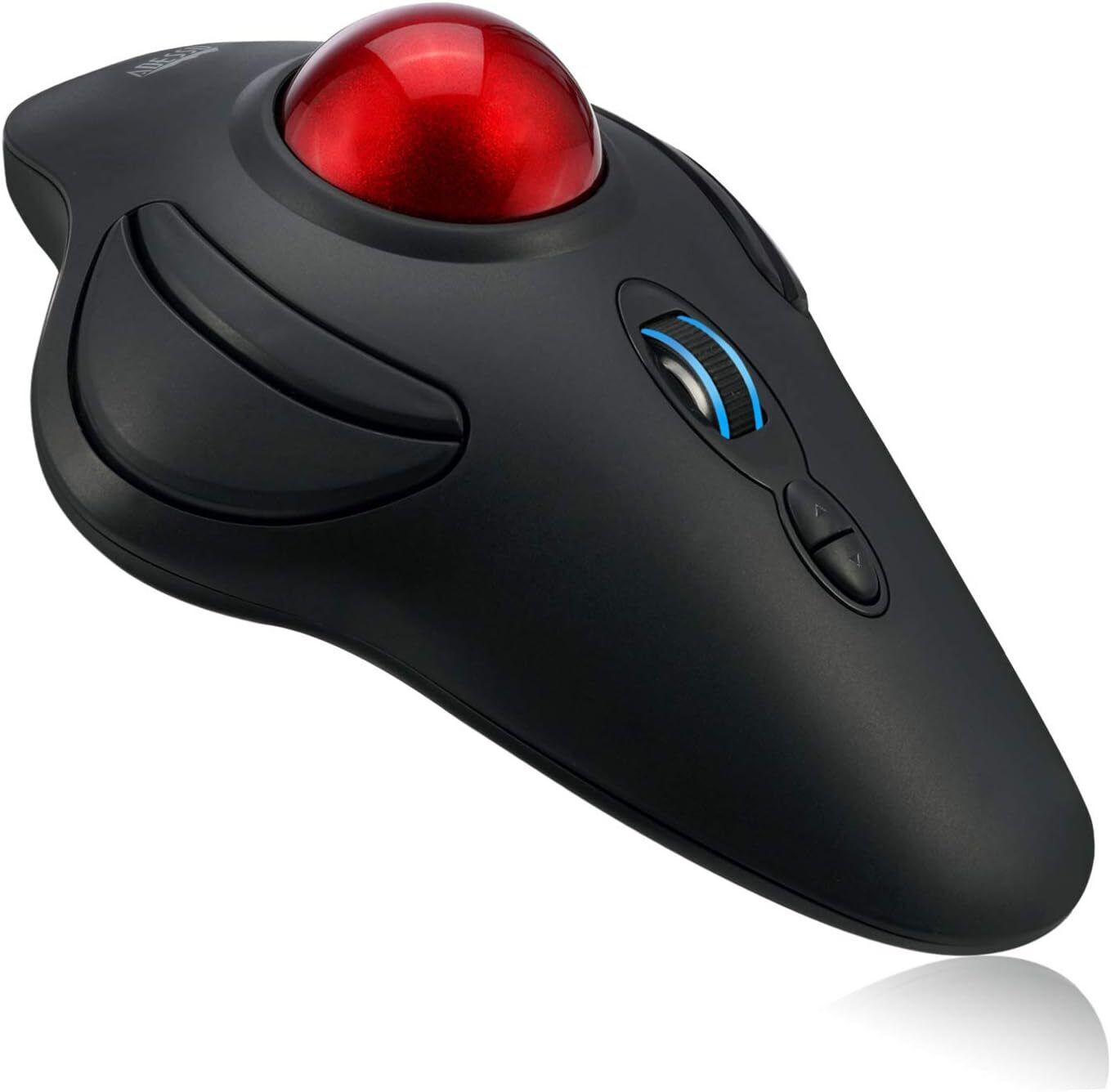 Adesso 2.4Ghz Wireless Programmable Ambidextrous Ergonomic Trackball Mouse, with