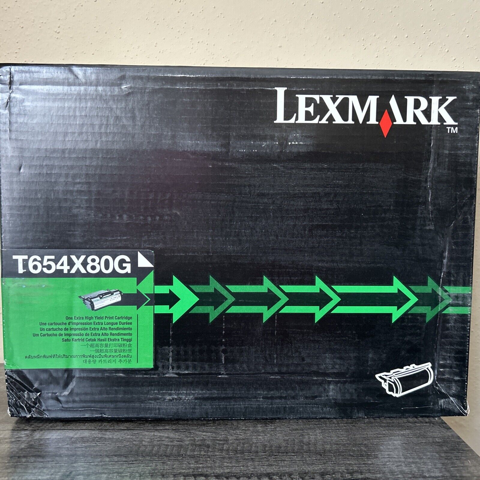 New Genuine Lexmark T654X80G Black Toner Cartridge T654 T656 Extra High Yield