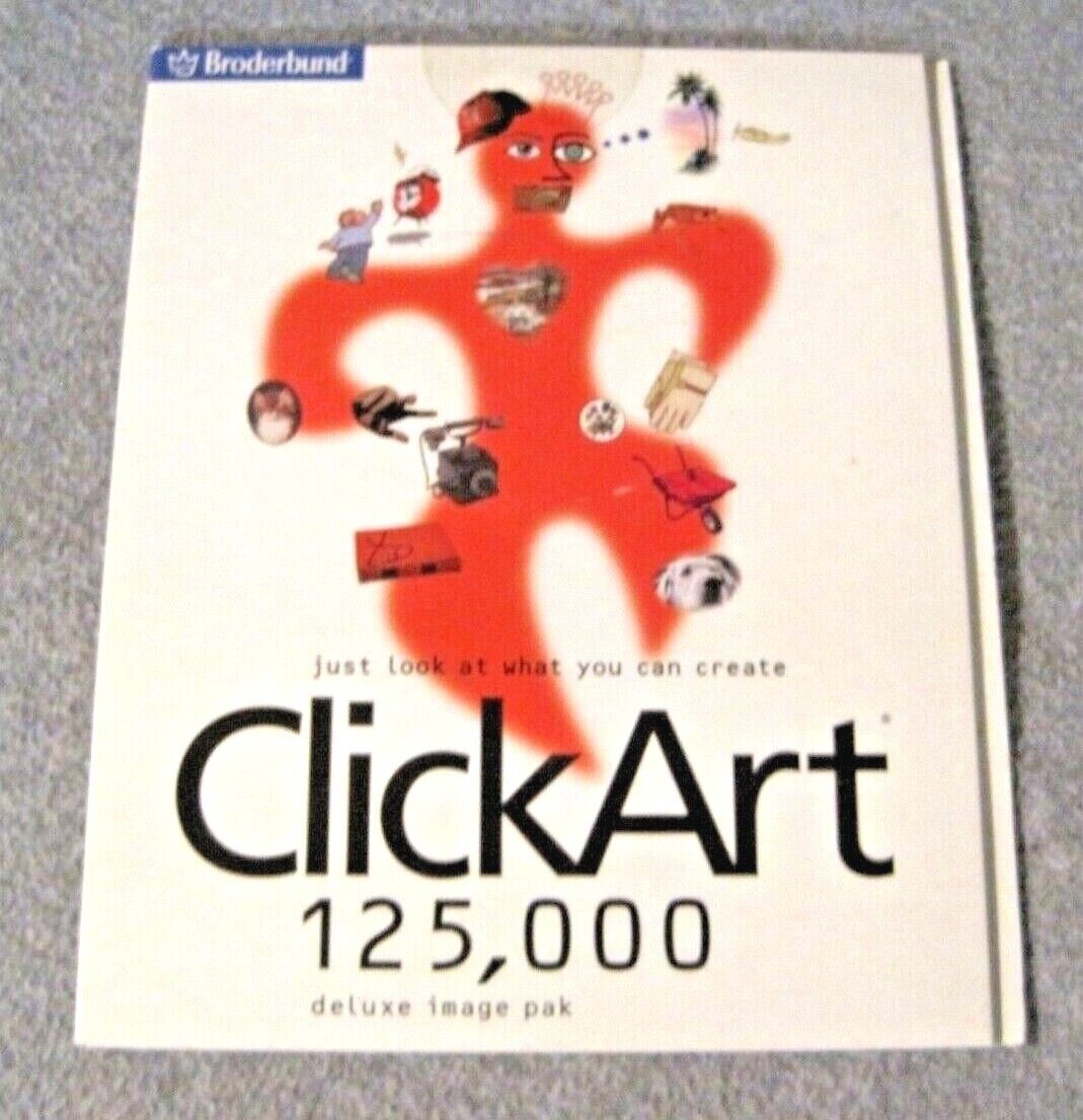Broderbund Click Art 125,000 Deluxe Image Pak Vol 1   (Win3.1/95/98 CD-ROM's 6)