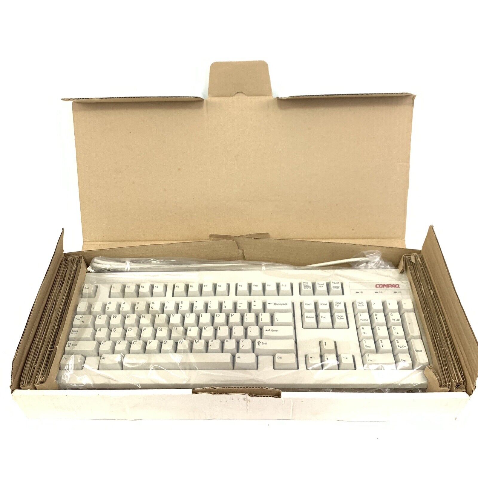 New Vintage Compaq PS/2 Computer Keyboard RT101 PN 120375-001 Old Stock #8091