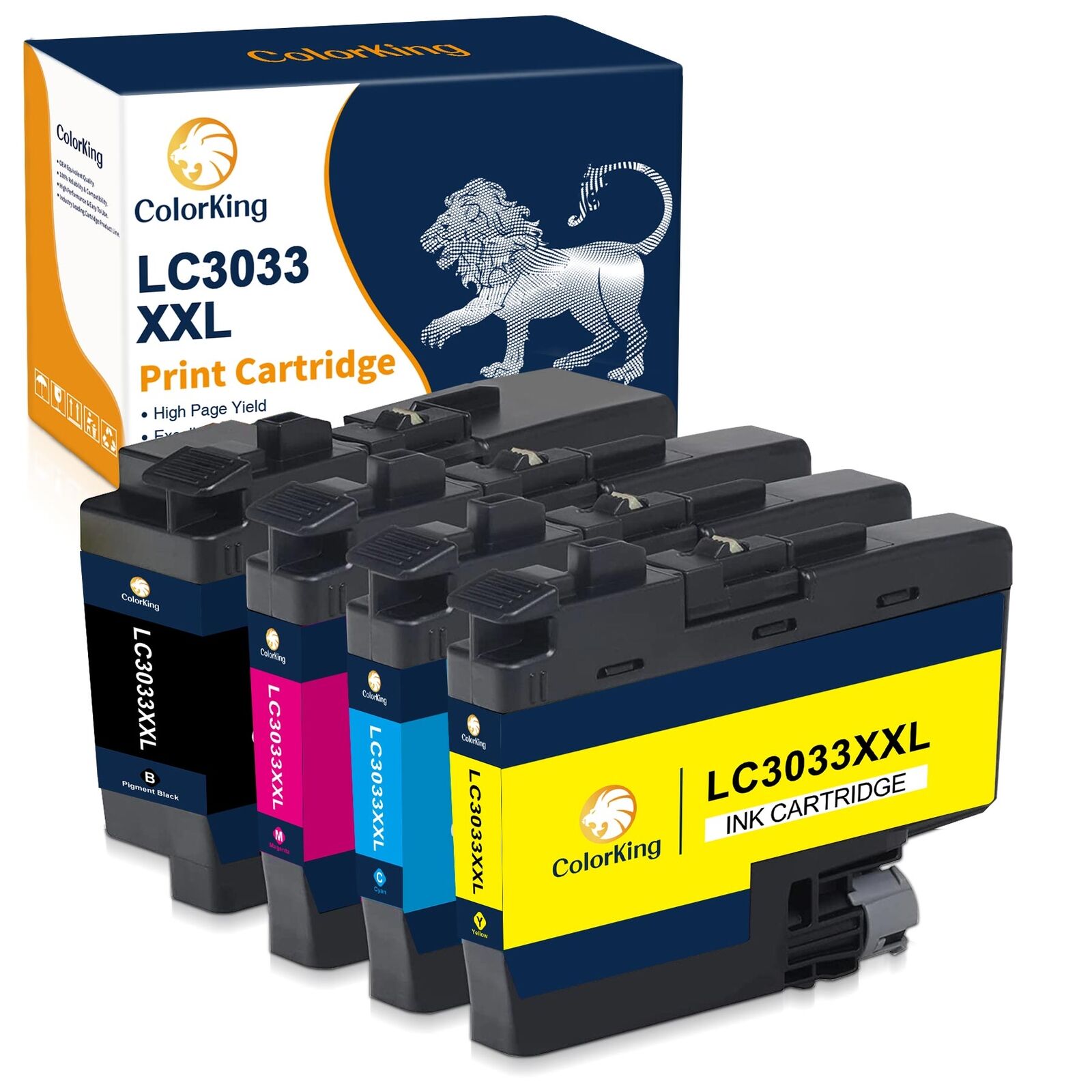 4-Pack LC3033 XXL Ink compatible for Brother LC3033 MFC-J995DW MFC-J805DW SET