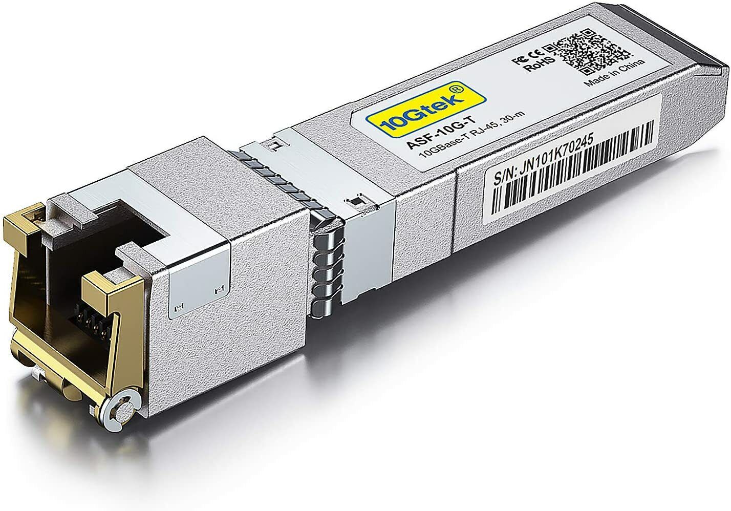 For HPP, HP Aruba 10GBase-T 10G SFP+ Transceiver RJ-45 to SFP up to 30 Meter