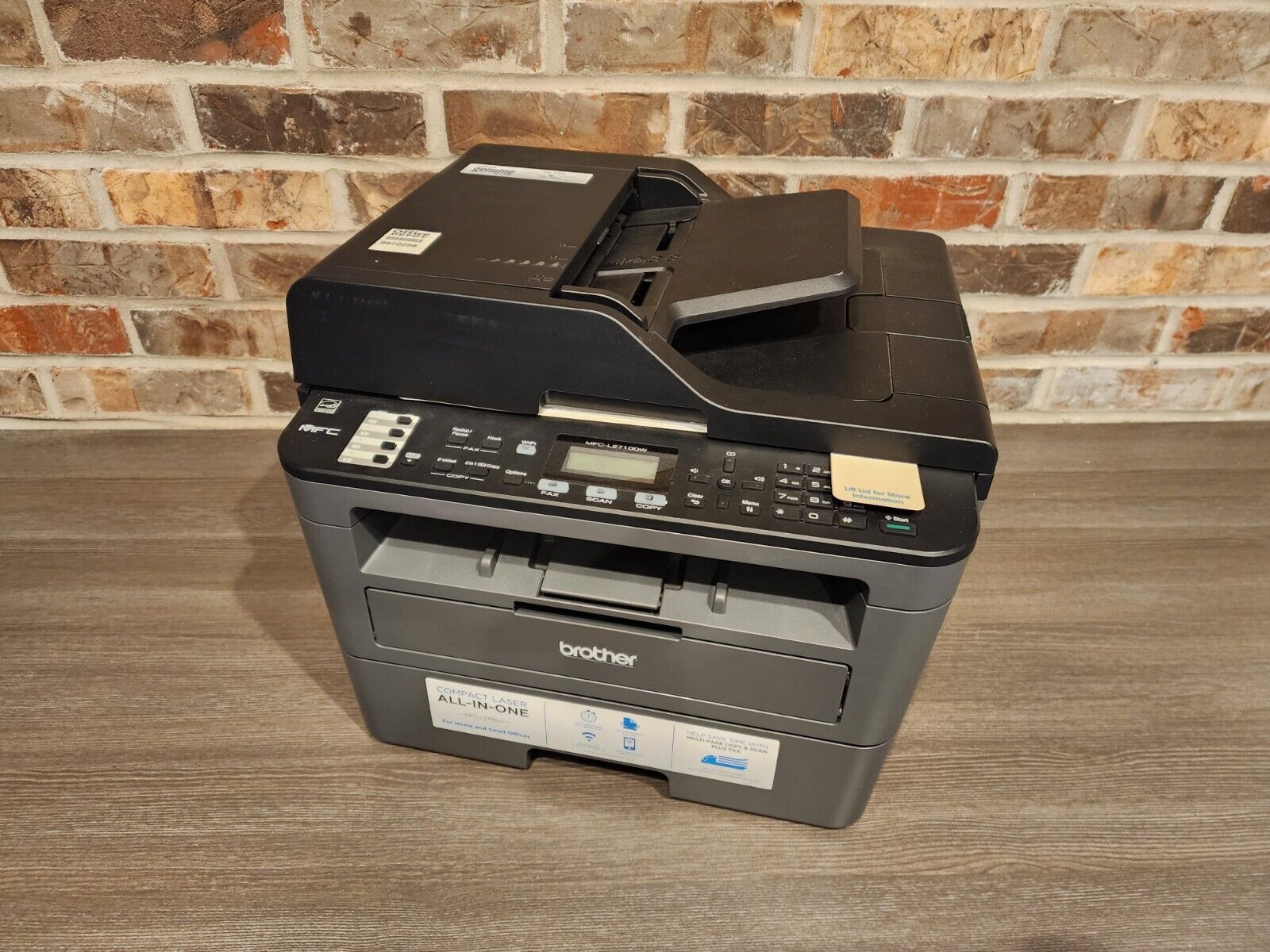 Brother MFC-L2710DW Monochrome Compact Laser AIO Printer Black 75 page count