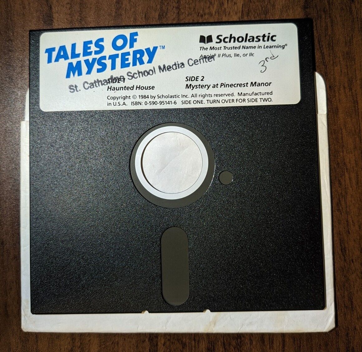 Apple II 1984 Tales of Mystery - Haunted House & Pinecrest Manor Disk TESTED