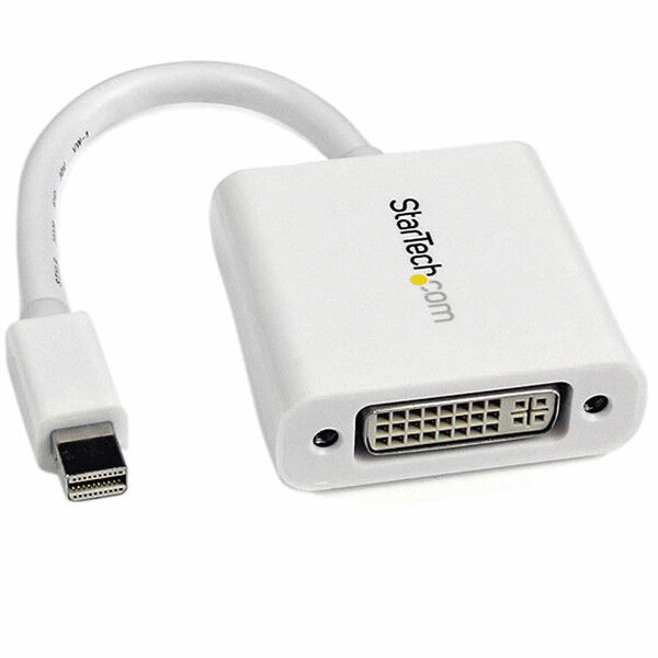 StarTech MDP2DVIW Mini DisplayPort to DVI Video Adapter Converter White PC Mac
