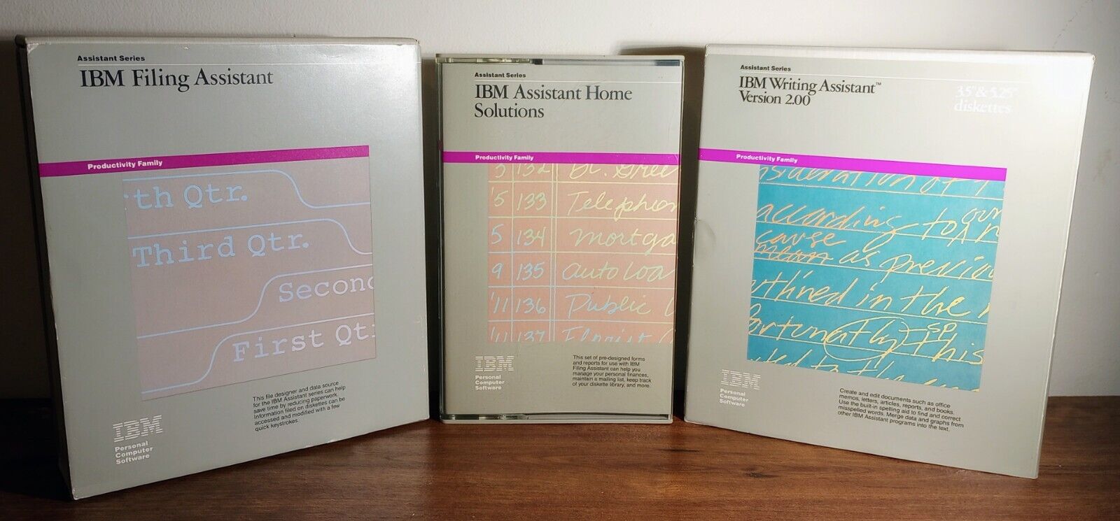 Vinta IBM Assistant Bundle from 80s - IBM Writing Assistant, Filing Assistant +