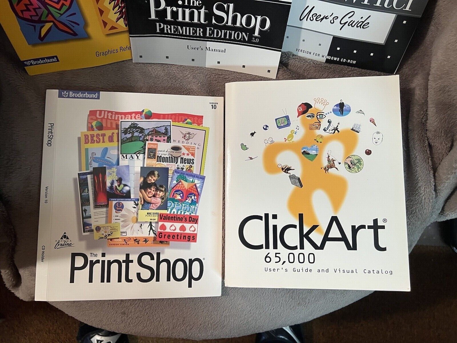 1997 The Print Shop Premier Edition 5.0 Graphics Book Manual Click Art 65,000