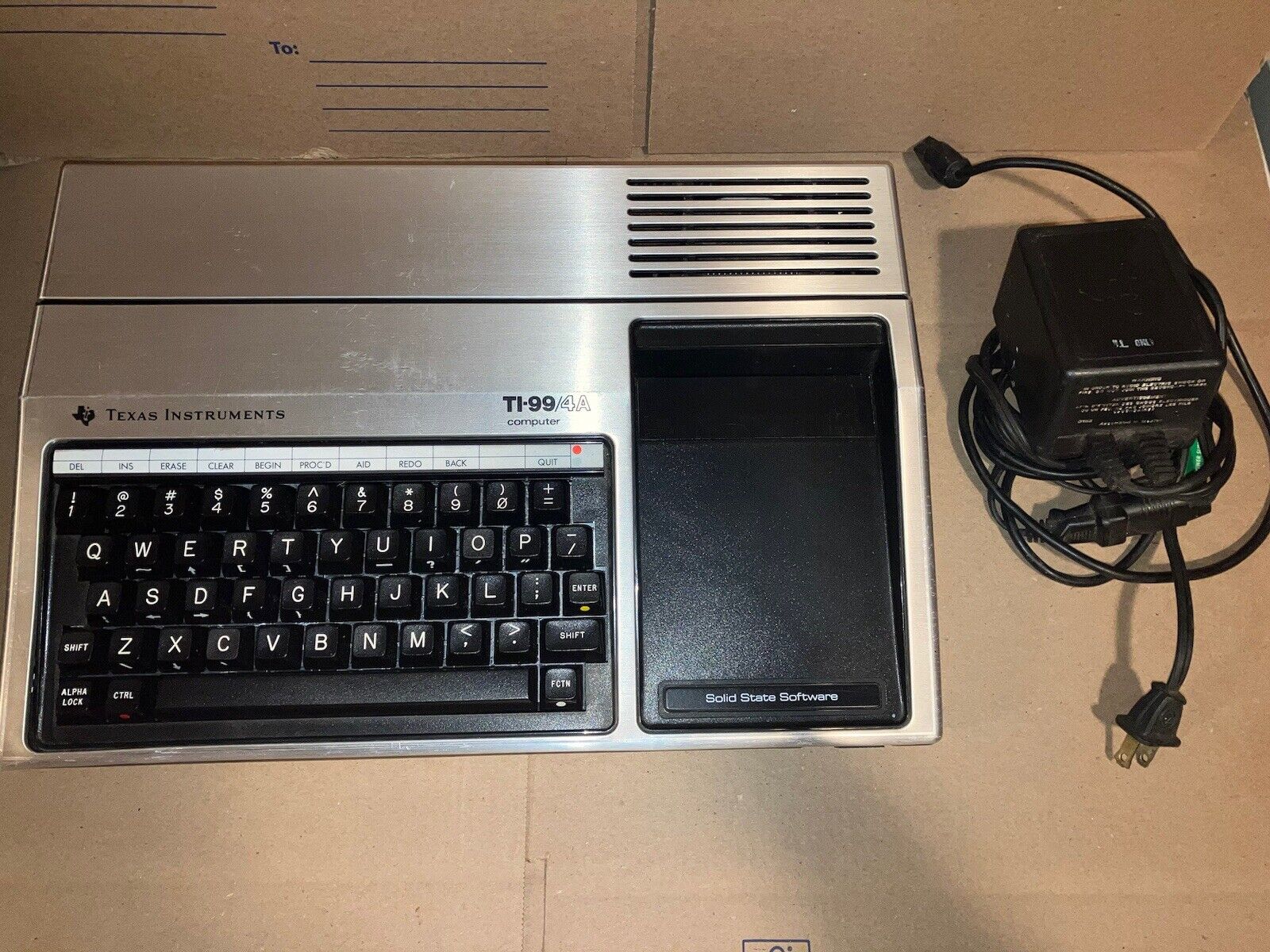 Texas Instruments Ti-99/4A Home Computer With Power PLEASE READ