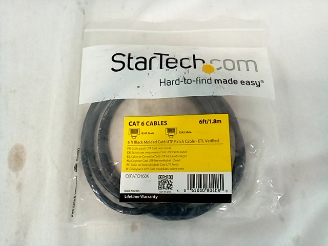 StarTech.com 6ft Black Cat6 Ethernet Cable Delivers Multi Gigabit 1/2.5/5gbps & 