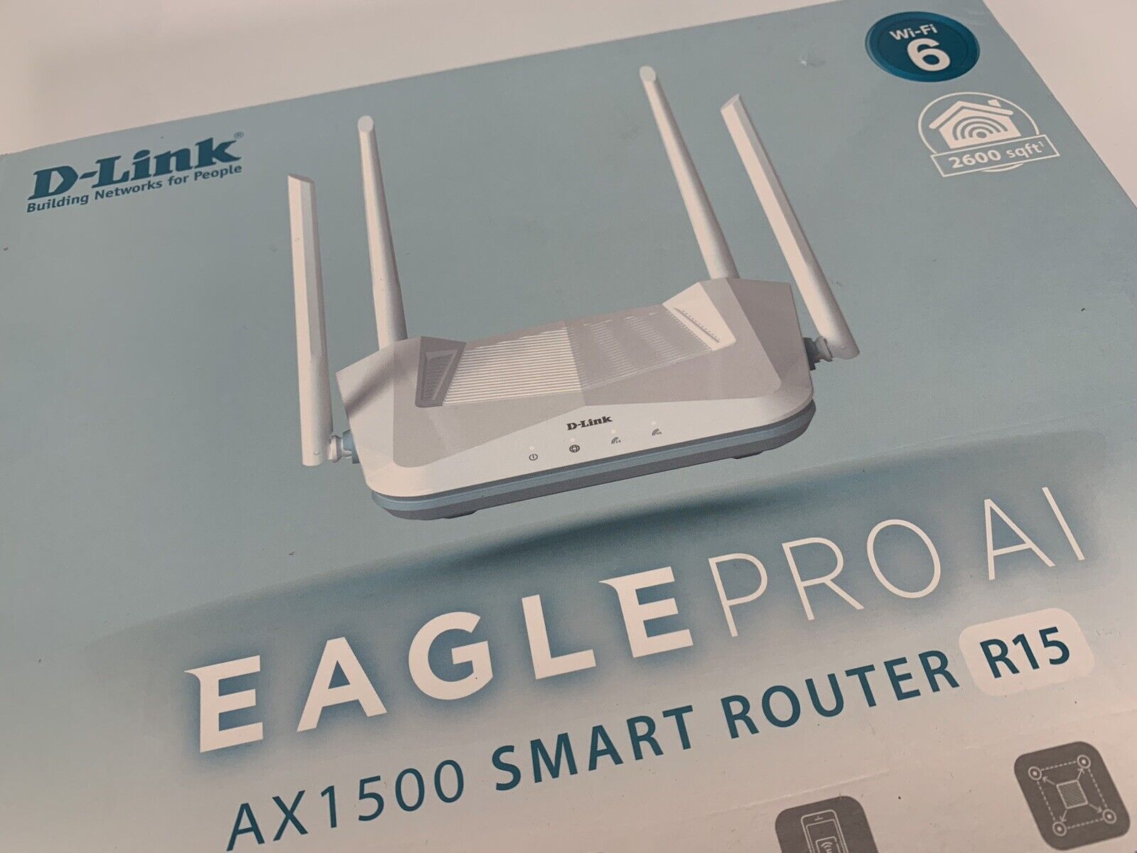 D-Link R15 EAGLE PRO AI AX1500 Smart Router met AI Wi-Fi/Traffic Optimiser, AI P