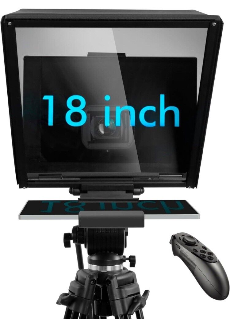 ILOKNZI 18 inch Wide Angle Large Teleprompter Plus for 15.6
