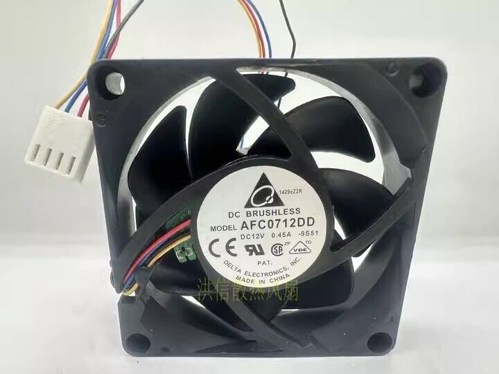Delta AFC0712DD 7020 DC12V 0.45A 7CM 4-Wire PWM Dual Ball CPU Cooling Fan